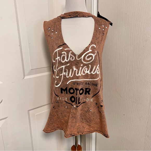 Affliction Fast Furious Distressed Top H3 - Picture 2 of 7